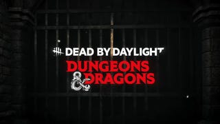 Dead by Daylight and Dungeons & Dragons logos in front of a dark grate